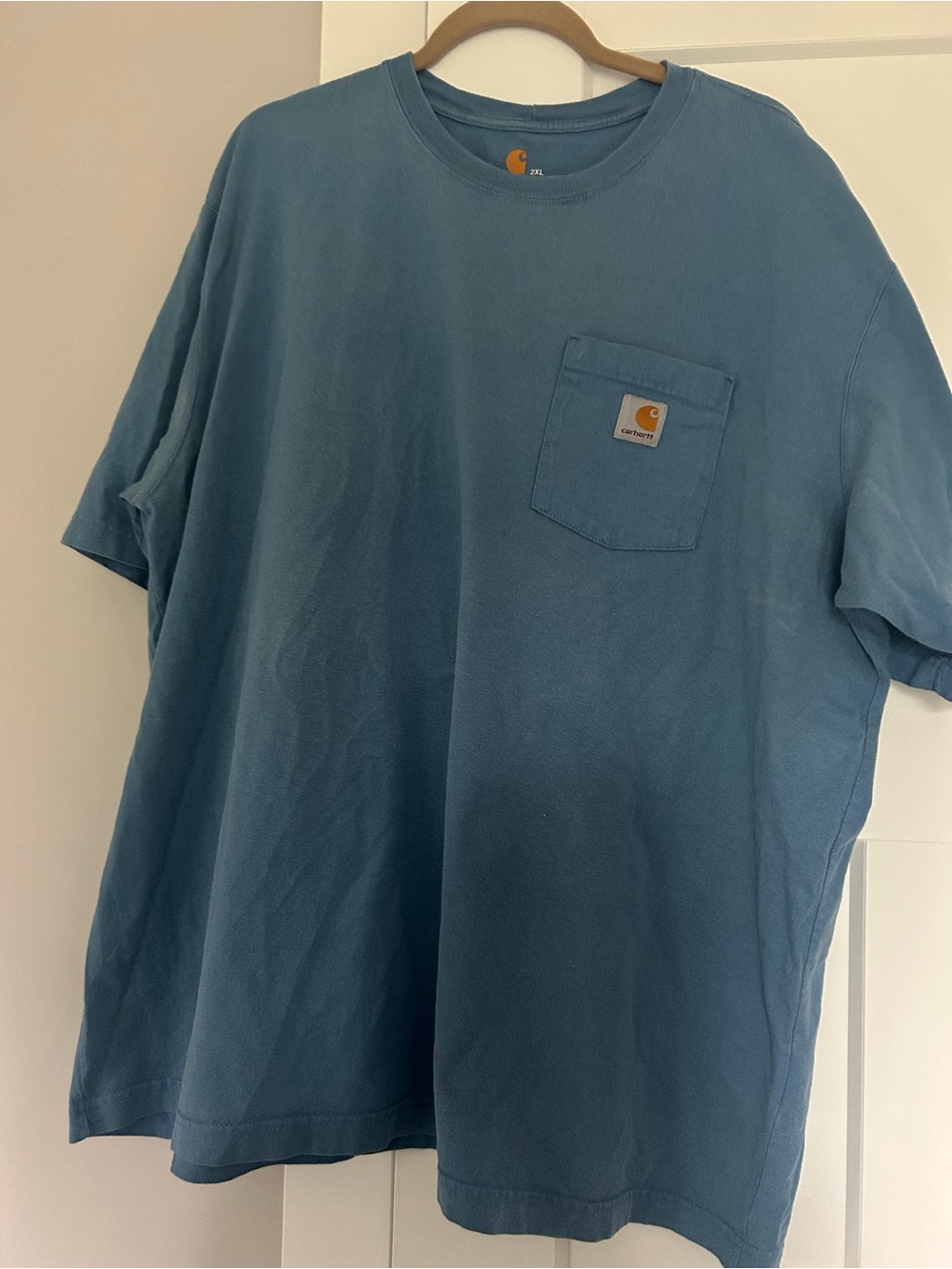 Carhartt Men’s Short-Sleeve Pocket Tee in Slate Blue- original fit